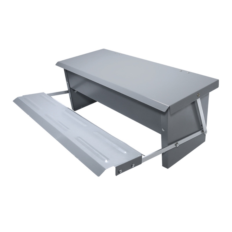 Pedal style chicken food trough