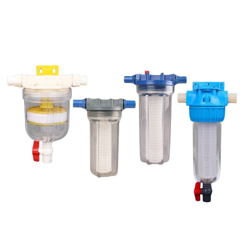 Backwash water valve with water line filter cup