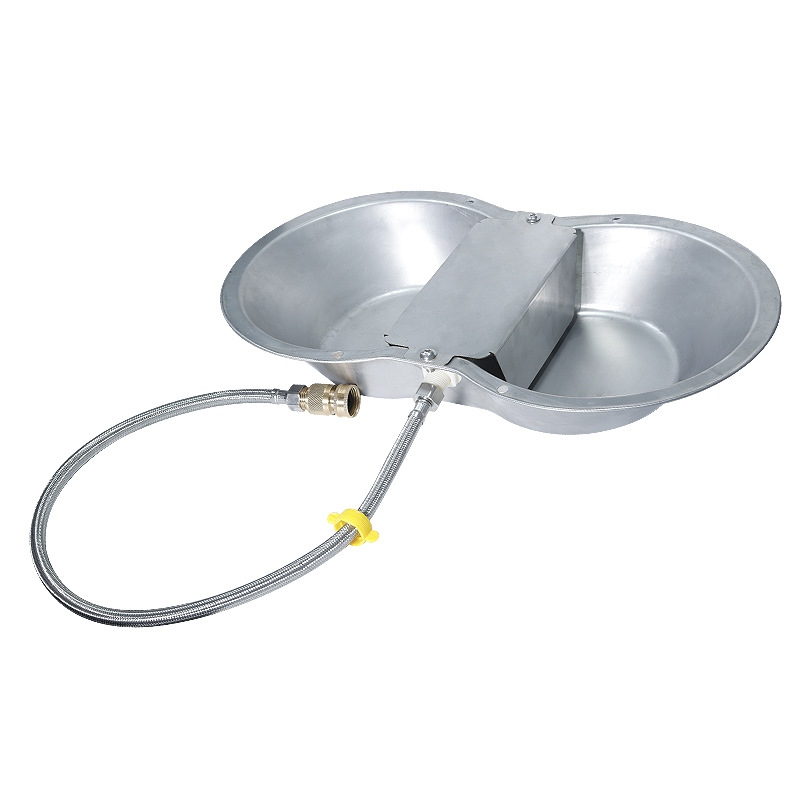 Pet water dispenser feeding basin